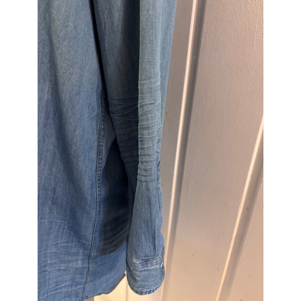 Frank & Eileen Blue Chambray Shirt Dress Medium - Picture 4 of 14